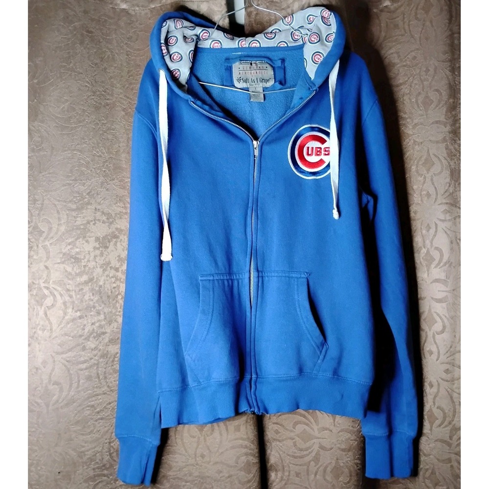 Chicago Cubs Baseball SIZE 1  Zip Up Hoodie  Jacket Soft‎ As A Grape